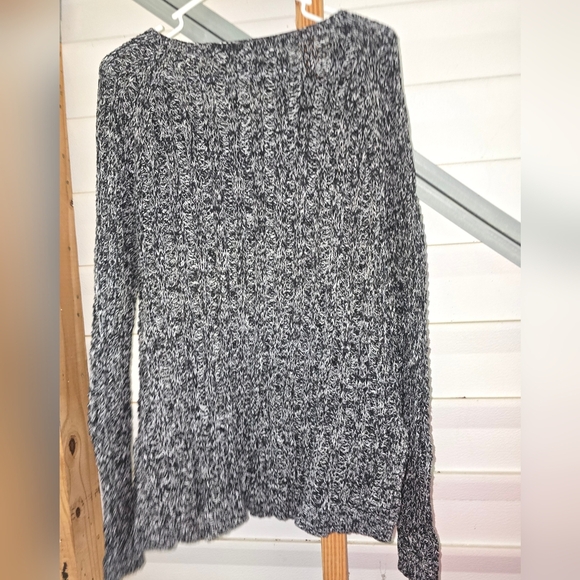 Gap Black and White Marbled Knit Sweater Size Large - Picture 6 of 7